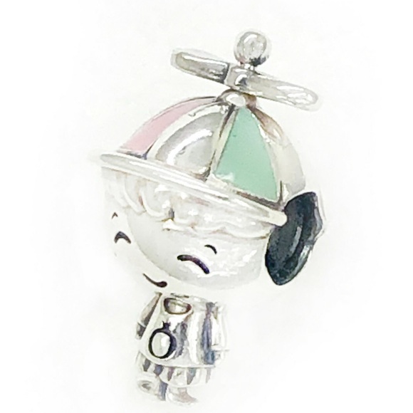 Silver .925 Propeller Hat boy Charm - Picture 1 of 2